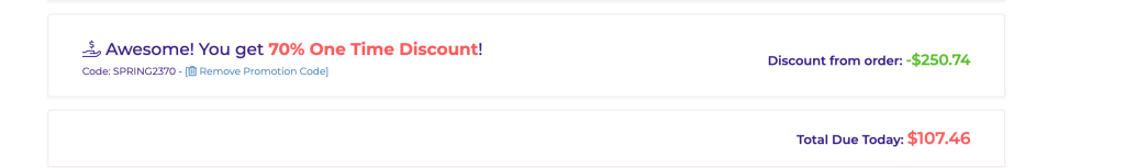 applying promo codes to web hosting plans