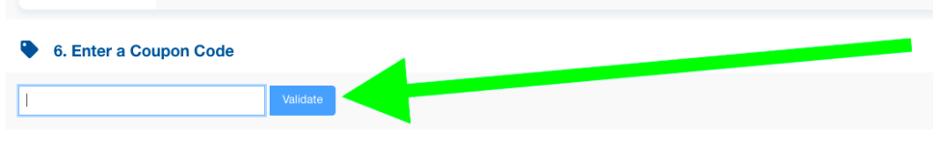 enter your discount code here.